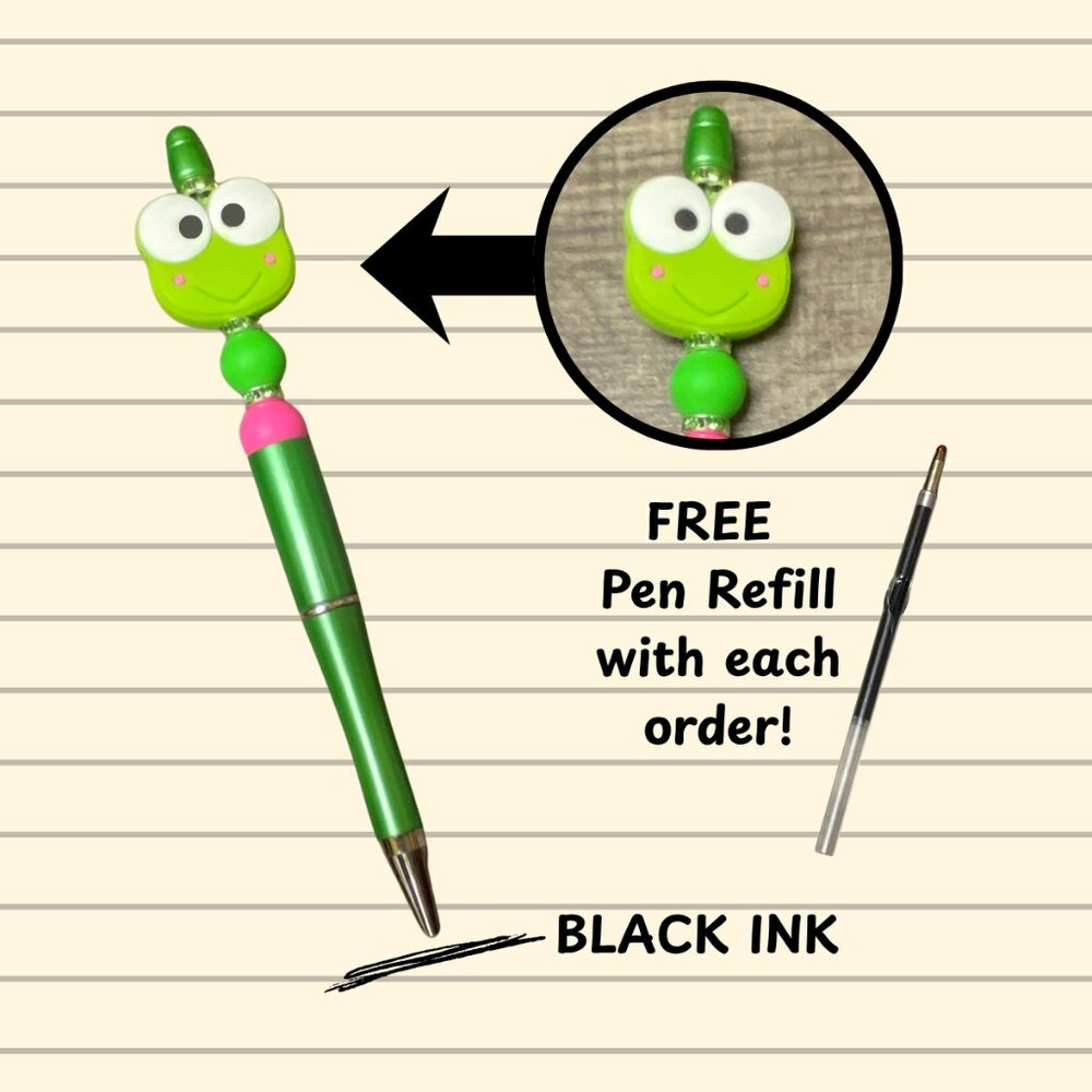Handmade Custom Frog Pen - Picture 2 of 3